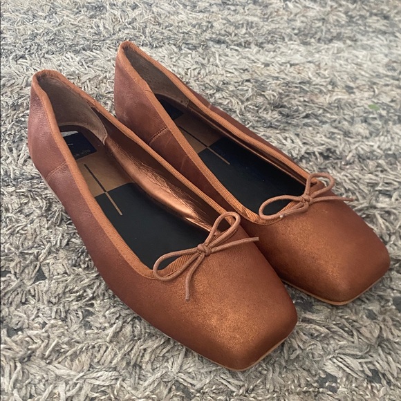 Nwob Dolce Vita Copper square toe Ballet Flats sz 9W - Picture 2 of 10